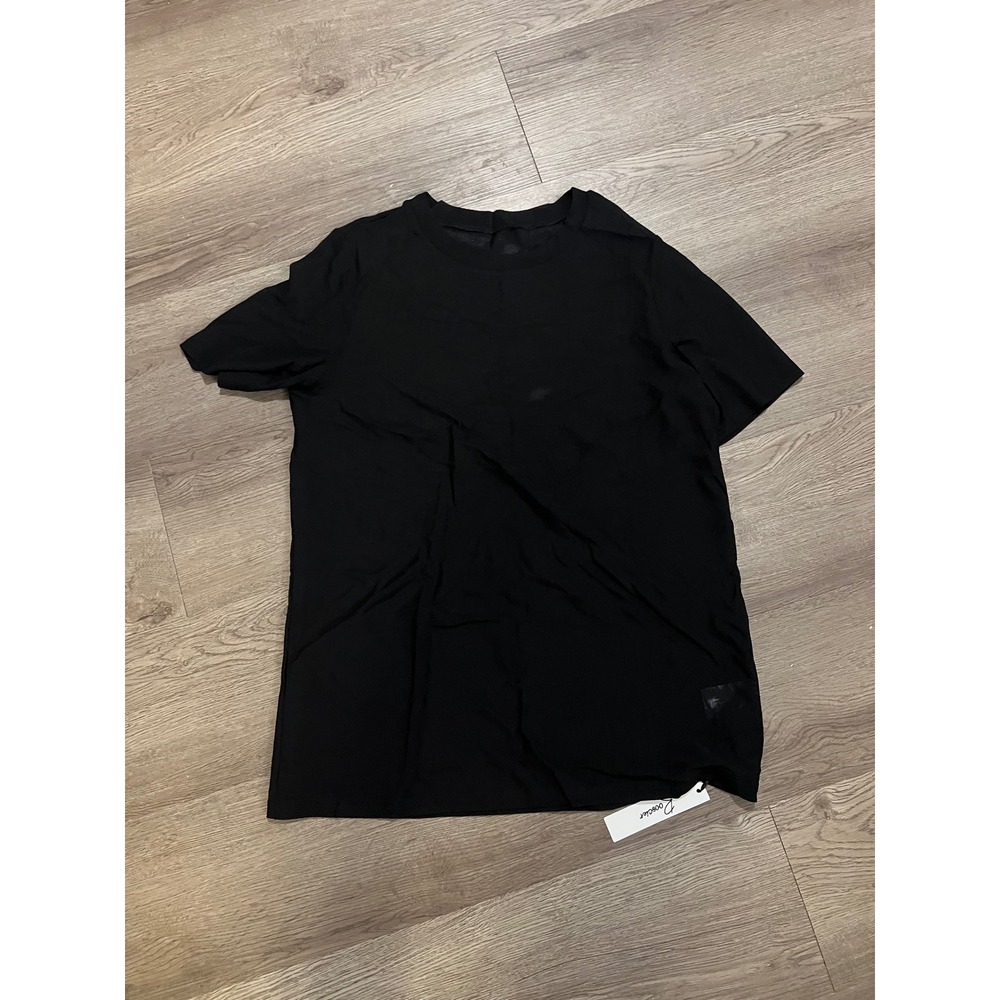 Roosier Womens Black Mesh Short Sleeve Crew Neck T-Shirt Size Small NWT